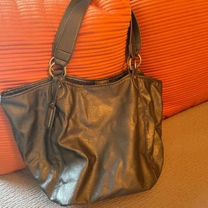 Tommy Hilfiger bronze metallic shoulder bag